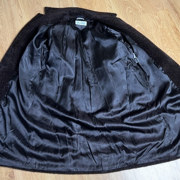 MaxMara Sz 8 Brown Pointed Collar Patch Pockets Button Closure - Picture 9 of 13